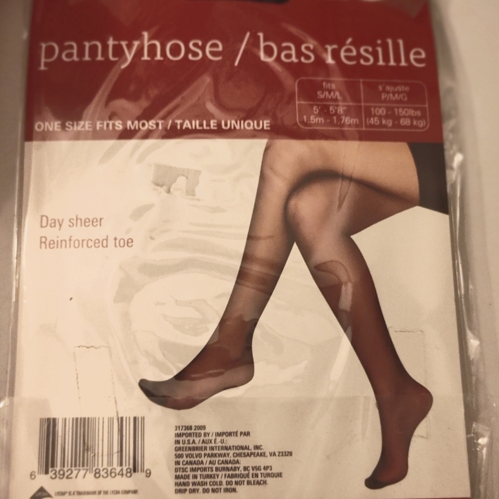 Women's med black pantie hose